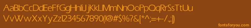 More about Eric Font Eric Font – Orange Fonts on Brown Background