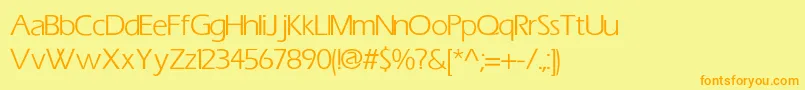 Eric Font – Orange Fonts on Yellow Background