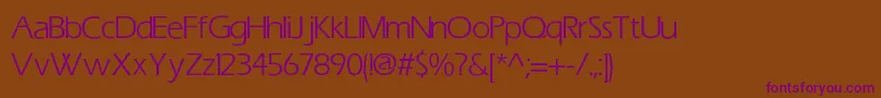 Eric Font – Purple Fonts on Brown Background