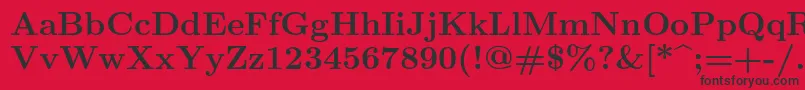 Lmroman10Bold Font – Black Fonts on Red Background