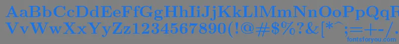 Lmroman10Bold Font – Blue Fonts on Gray Background