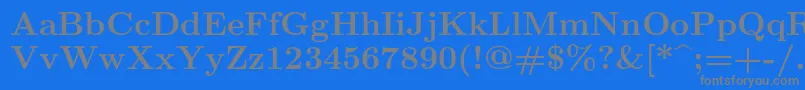 Lmroman10Bold Font – Gray Fonts on Blue Background