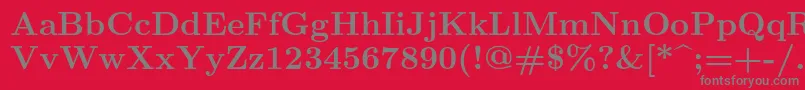 Lmroman10Bold Font – Gray Fonts on Red Background