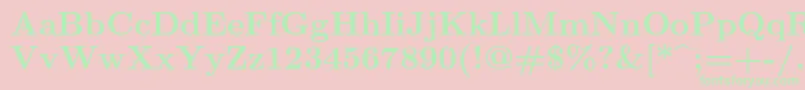 Fonte Lmroman10Bold – fontes verdes em um fundo rosa