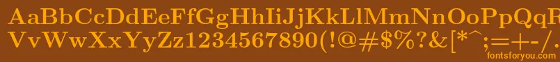 Шрифт Lmroman10Bold – оранжевые шрифты на коричневом фоне
