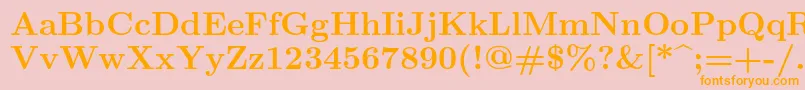 Шрифт Lmroman10Bold – оранжевые шрифты на розовом фоне