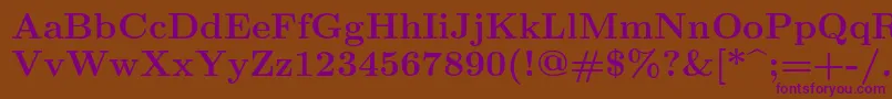 Шрифт Lmroman10Bold – фиолетовые шрифты на коричневом фоне