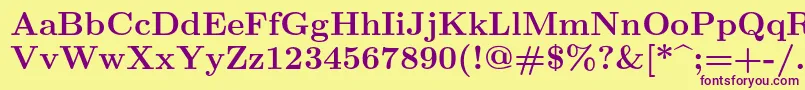 Lmroman10Bold Font – Purple Fonts on Yellow Background