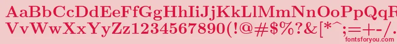 fuente Lmroman10Bold – Fuentes Rojas Sobre Fondo Rosa