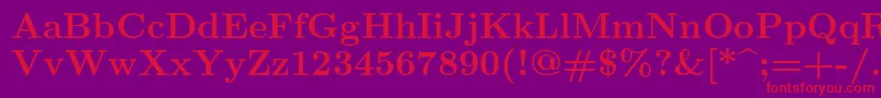 Lmroman10Bold Font – Red Fonts on Purple Background