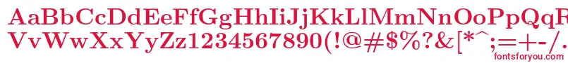 フォントLmroman10Bold – 赤い文字