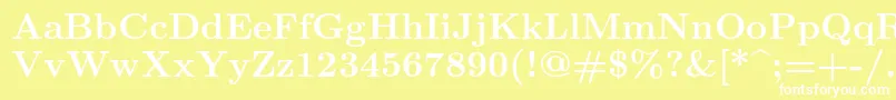 Lmroman10Bold Font – White Fonts on Yellow Background