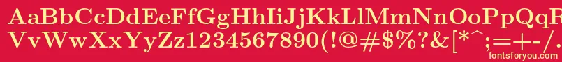 Lmroman10Bold Font – Yellow Fonts on Red Background