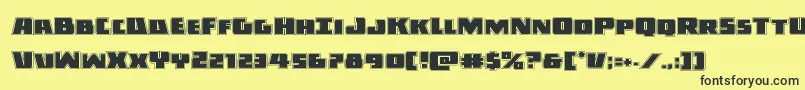 Darkallianceacad Font – Black Fonts on Yellow Background