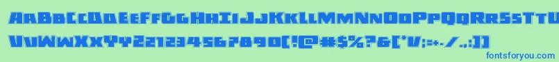 Darkallianceacad Font – Blue Fonts on Green Background