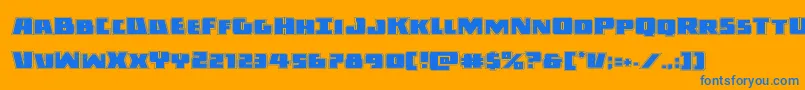 Darkallianceacad Font – Blue Fonts on Orange Background