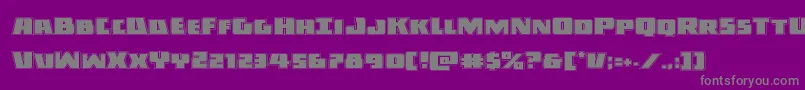 Fonte Darkallianceacad – fontes cinzas em um fundo violeta
