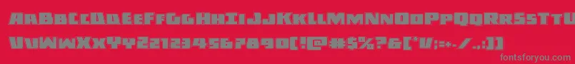 Darkallianceacad-Schriftart – Graue Schriften auf rotem Hintergrund