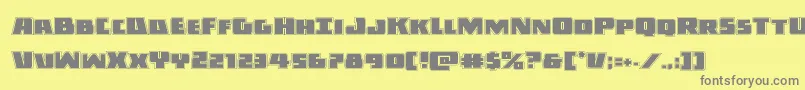 Darkallianceacad Font – Gray Fonts on Yellow Background