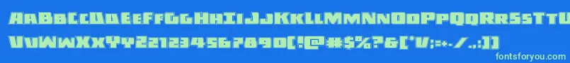 Darkallianceacad Font – Green Fonts on Blue Background