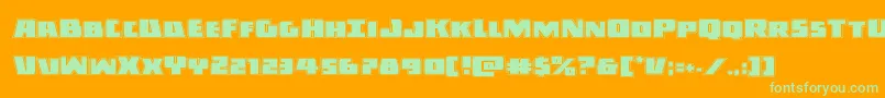 Darkallianceacad Font – Green Fonts on Orange Background