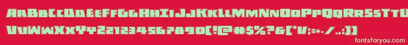 Darkallianceacad Font – Green Fonts on Red Background