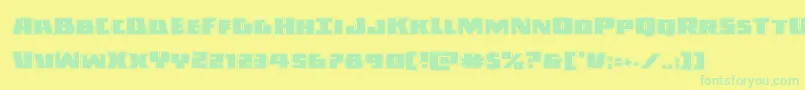 Darkallianceacad Font – Green Fonts on Yellow Background