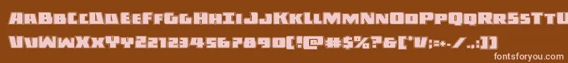 Darkallianceacad Font – Pink Fonts on Brown Background