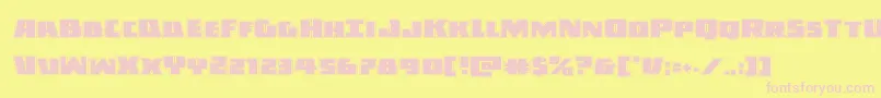 Darkallianceacad Font – Pink Fonts on Yellow Background