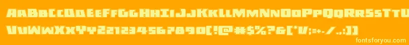 Darkallianceacad Font – Yellow Fonts on Orange Background