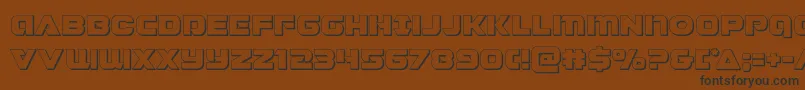 Шрифт Jeebra3D – чёрные шрифты на коричневом фоне