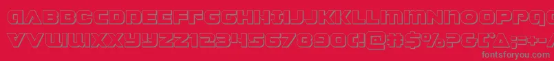 Jeebra3D Font – Gray Fonts on Red Background