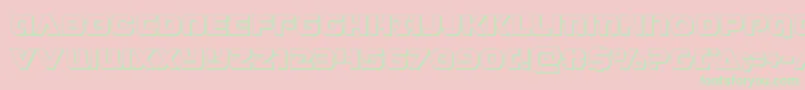 フォントJeebra3D – ピンクの背景に緑の文字