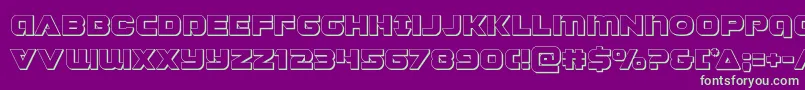 Jeebra3D Font – Green Fonts on Purple Background