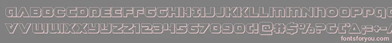 フォントJeebra3D – 灰色の背景にピンクのフォント
