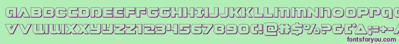 Jeebra3D Font – Purple Fonts on Green Background