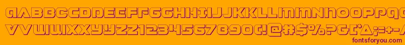 Jeebra3D Font – Purple Fonts on Orange Background