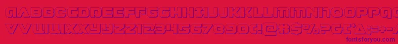 Jeebra3D Font – Purple Fonts on Red Background