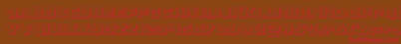 Jeebra3D Font – Red Fonts on Brown Background