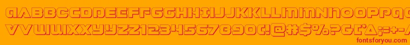 Jeebra3D Font – Red Fonts on Orange Background