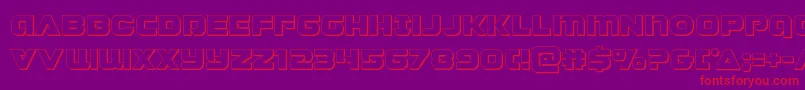 Шрифт Jeebra3D – красные шрифты на фиолетовом фоне