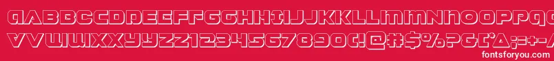 フォントJeebra3D – 赤い背景に白い文字