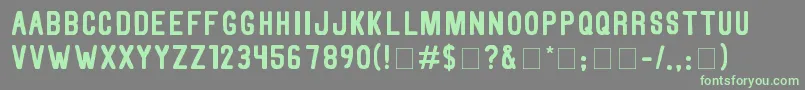 フォントThorneNormal – 灰色の背景に緑のフォント