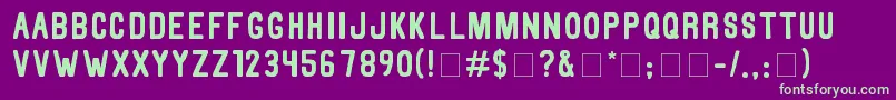 ThorneNormal Font – Green Fonts on Purple Background