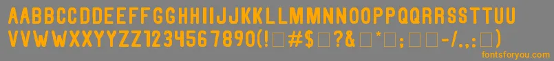 ThorneNormal-Schriftart – Orangefarbene Schriften auf grauem Hintergrund