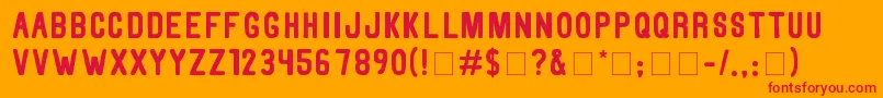 ThorneNormal Font – Red Fonts on Orange Background