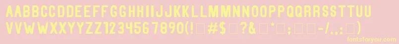 ThorneNormal Font – Yellow Fonts on Pink Background
