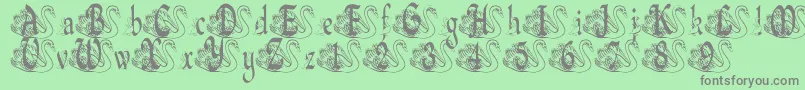 BjfUglyDuckling Font – Gray Fonts on Green Background