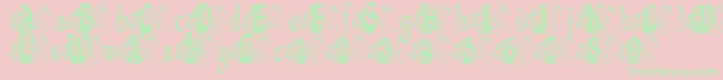 BjfUglyDuckling Font – Green Fonts on Pink Background