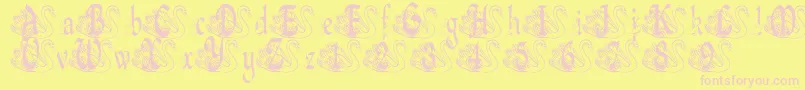 BjfUglyDuckling Font – Pink Fonts on Yellow Background